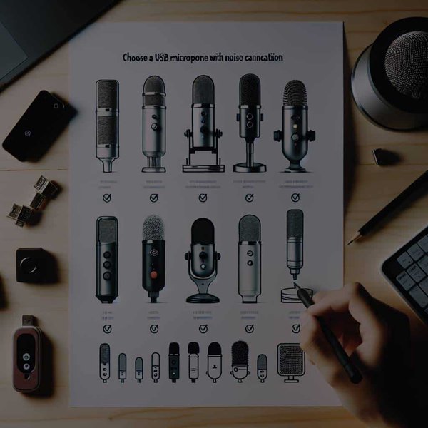 Comment choisir un microphone USB avec annulation de bruit pour les enregistrements de voix off ?